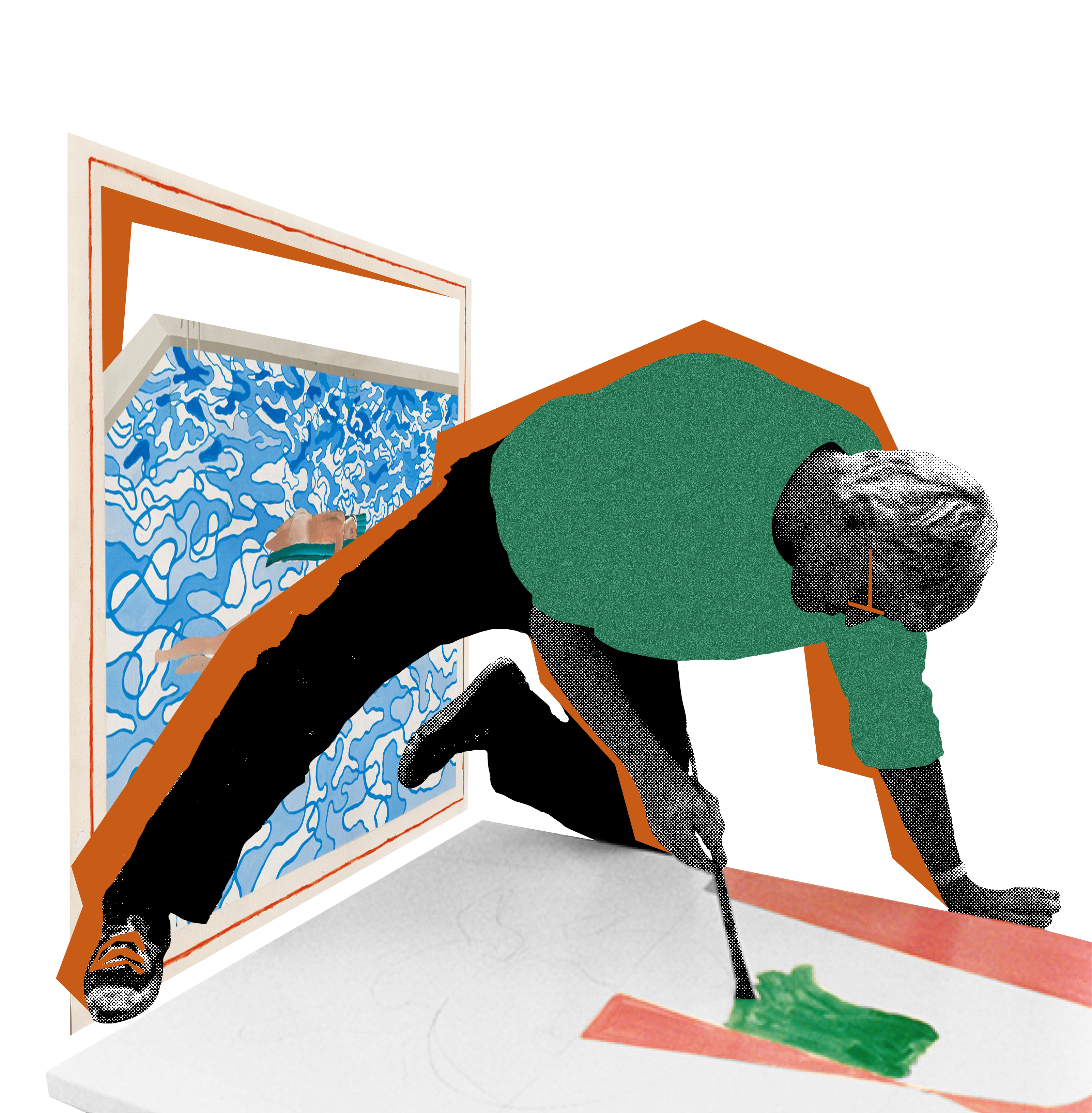 David Hockney collage en el interactivo de Landforms